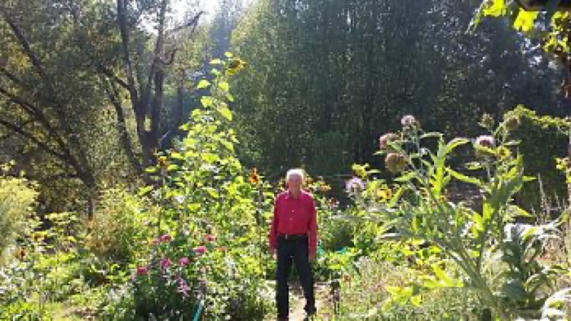 Wolfgang in his Mendocino garden